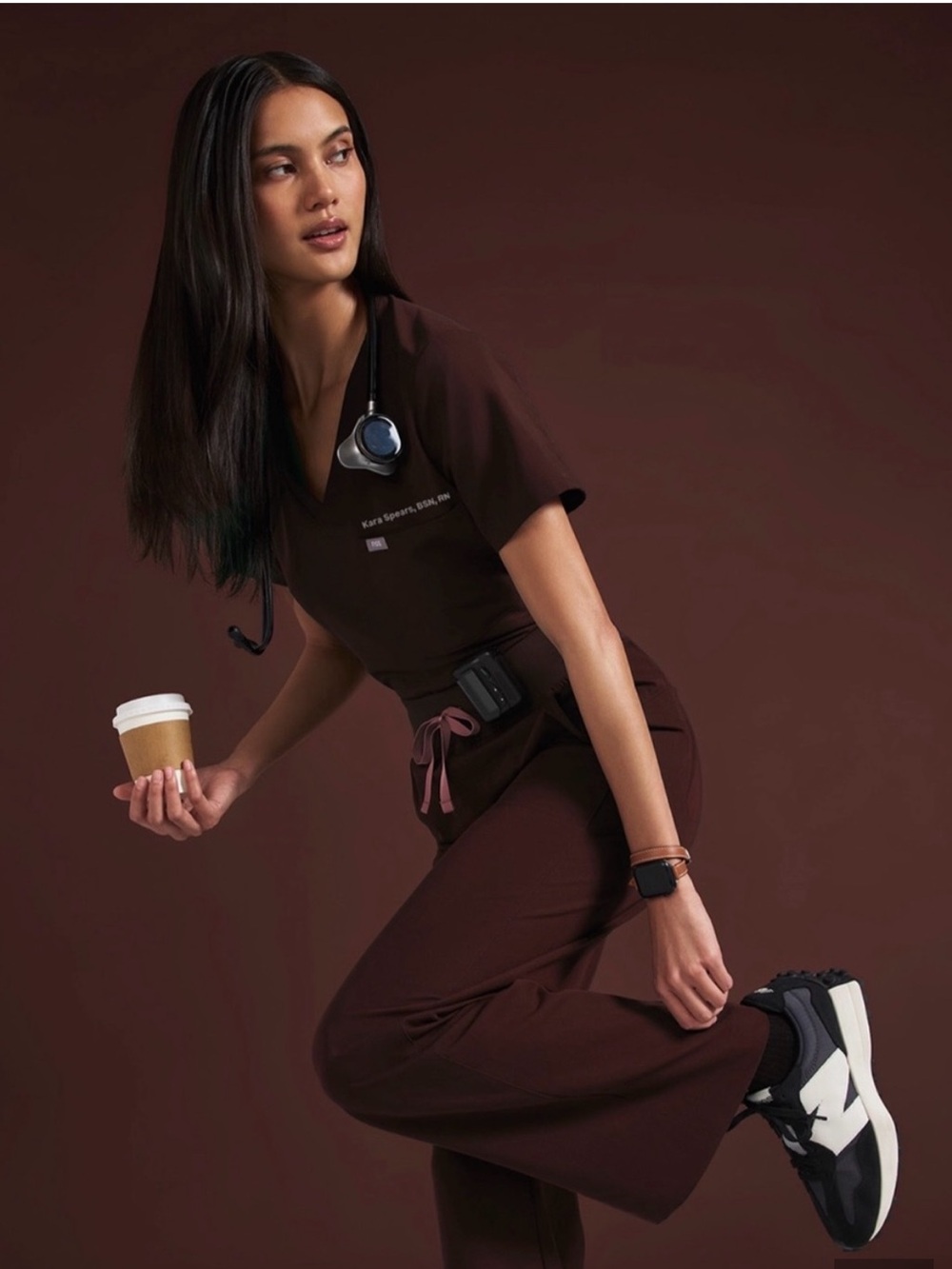 FIGS ESPRESSO Catarina Scrub Top